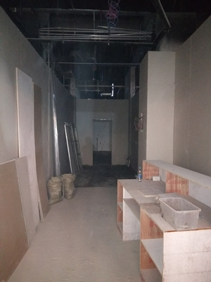 奶茶店30㎡装修工地图_现场施工图文直播